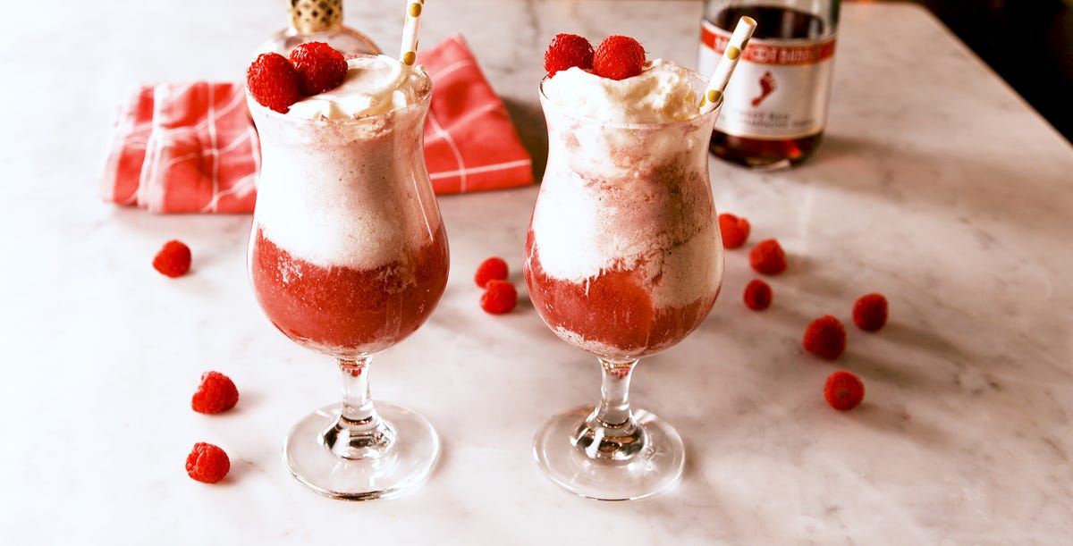 Video player poster image preview for Raspberry Float Mimosas Combines Your Favorite Drink And Dessert