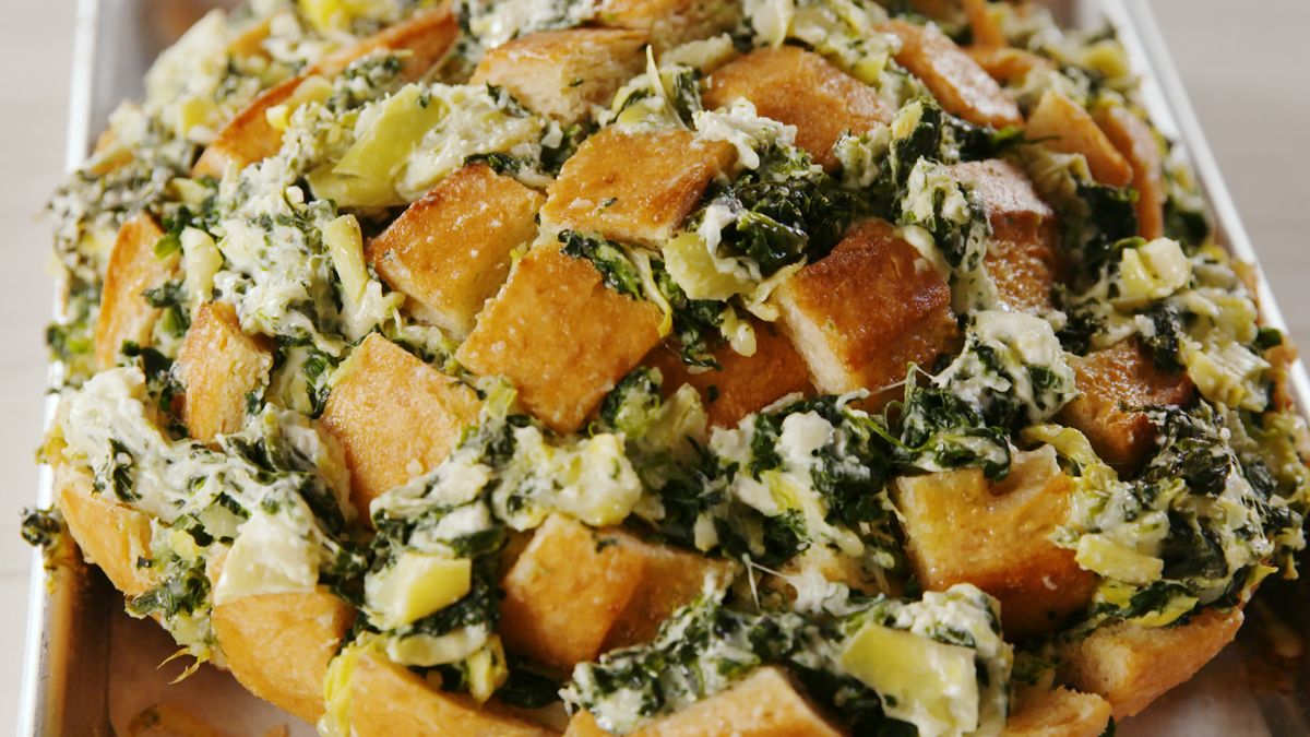 preview for Spinach Artichoke Pull-Apart Bread Will Pull On Your Heart Strings