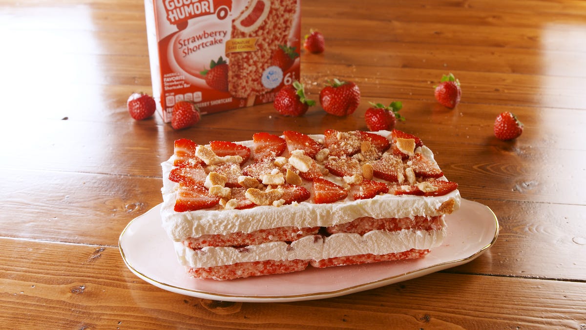 Strawberry Shortcake Icebox Cake - Gluten Free Dessert