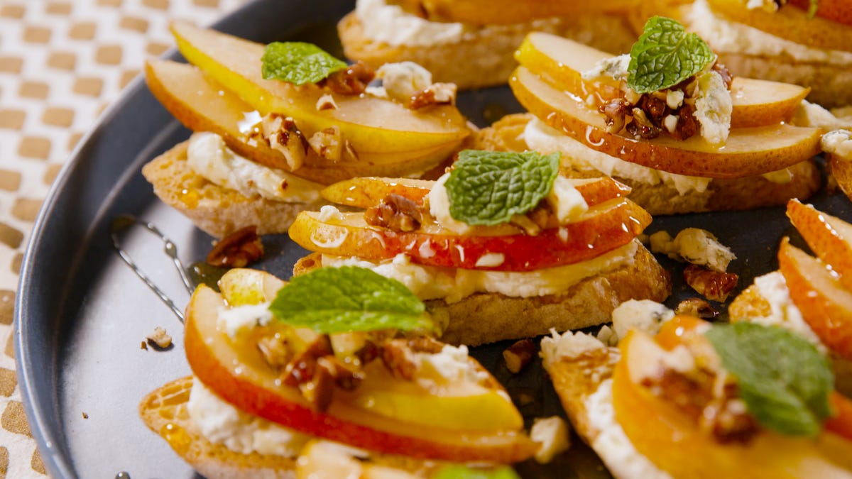 preview for Pear, Honey, And Whipped Blue Cheese Crostini
