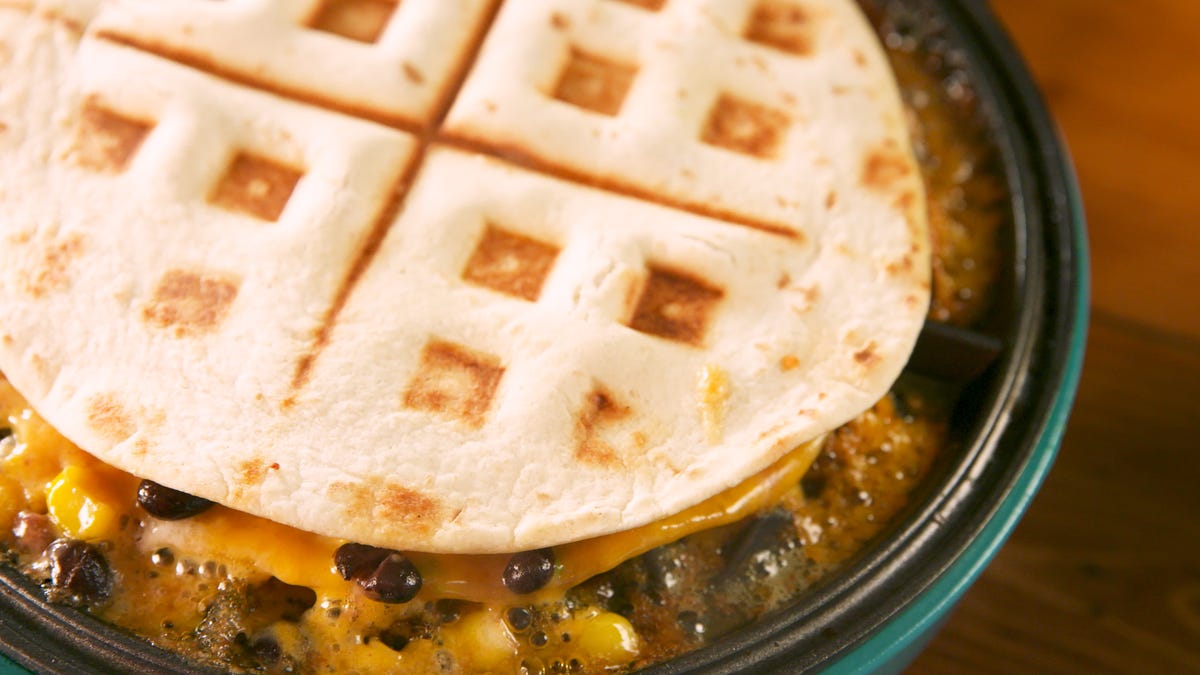 How to Make Quick and Easy Breakfast Quesadillas In a Waffle Maker