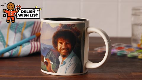 preview for You've Got To See How This Bob Ross Mug Transforms When You Pour Coffee In It