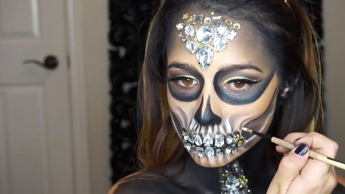 preview for This Diamond Skull Makeup Tutorial Is Unreal