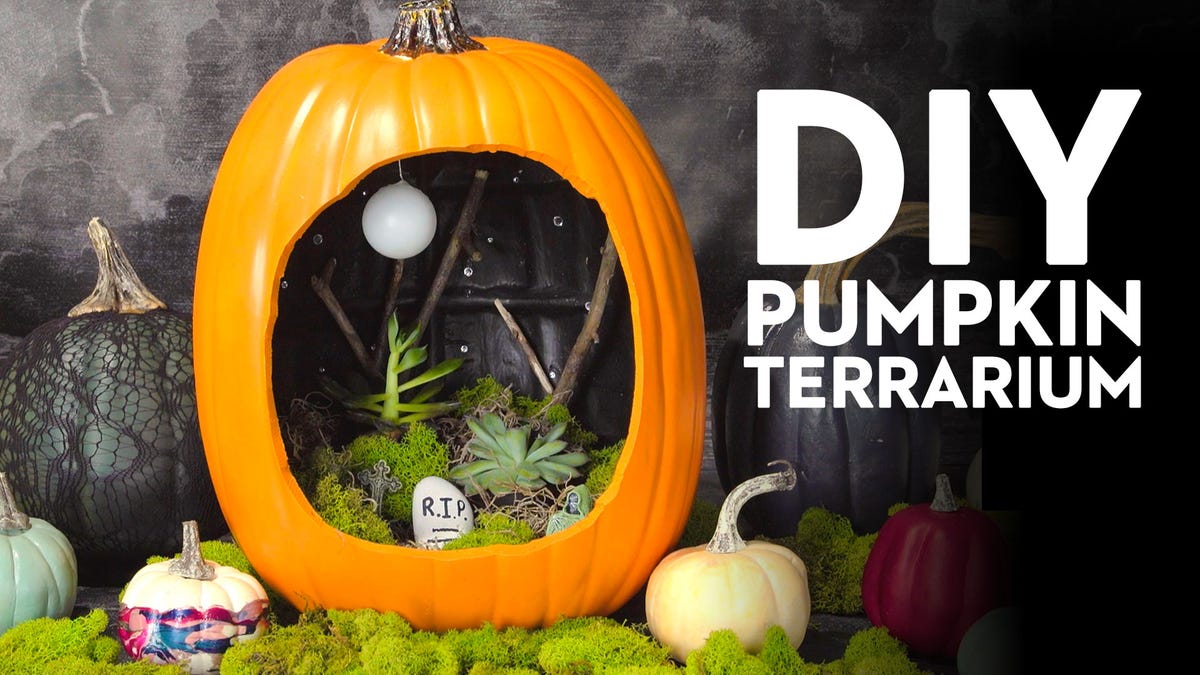 decoración para halloween con calabazas