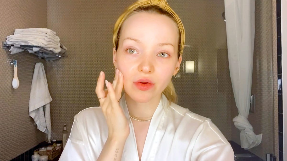 Dove Cameron Go To Bed With Me Video Nightly Skin Care Routine 