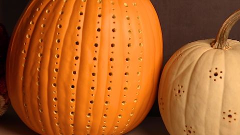 preview for How To Make A Drilled Pattern Pumpkin