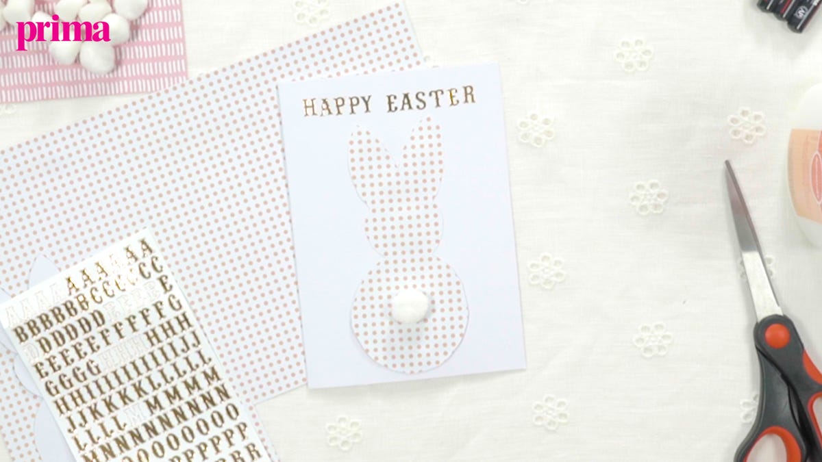 How to make an Easter bunny handmade card with our video tutorial