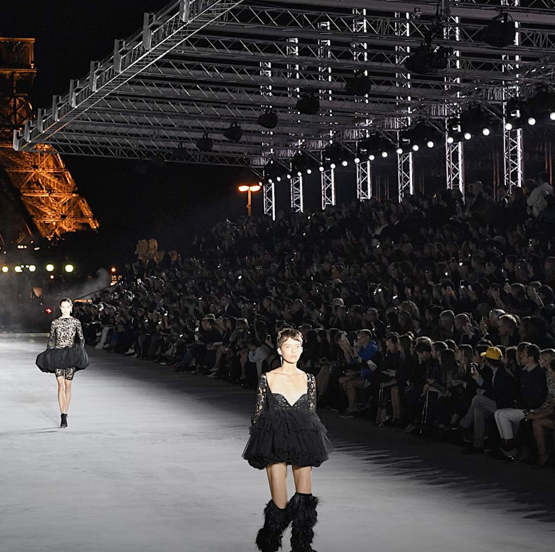 preview for Saint Laurent Staged Its 2018 Show Underneath The Eiffel Tower