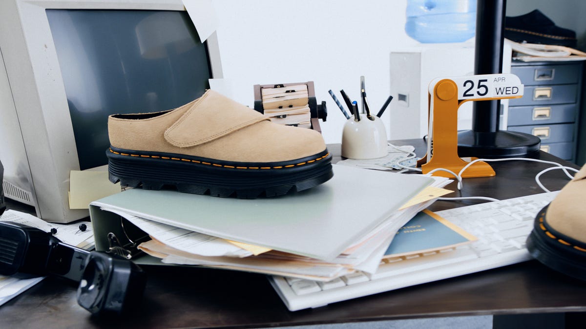 preview for Practicality Meets Polish in These New Mules From Dr. Martens