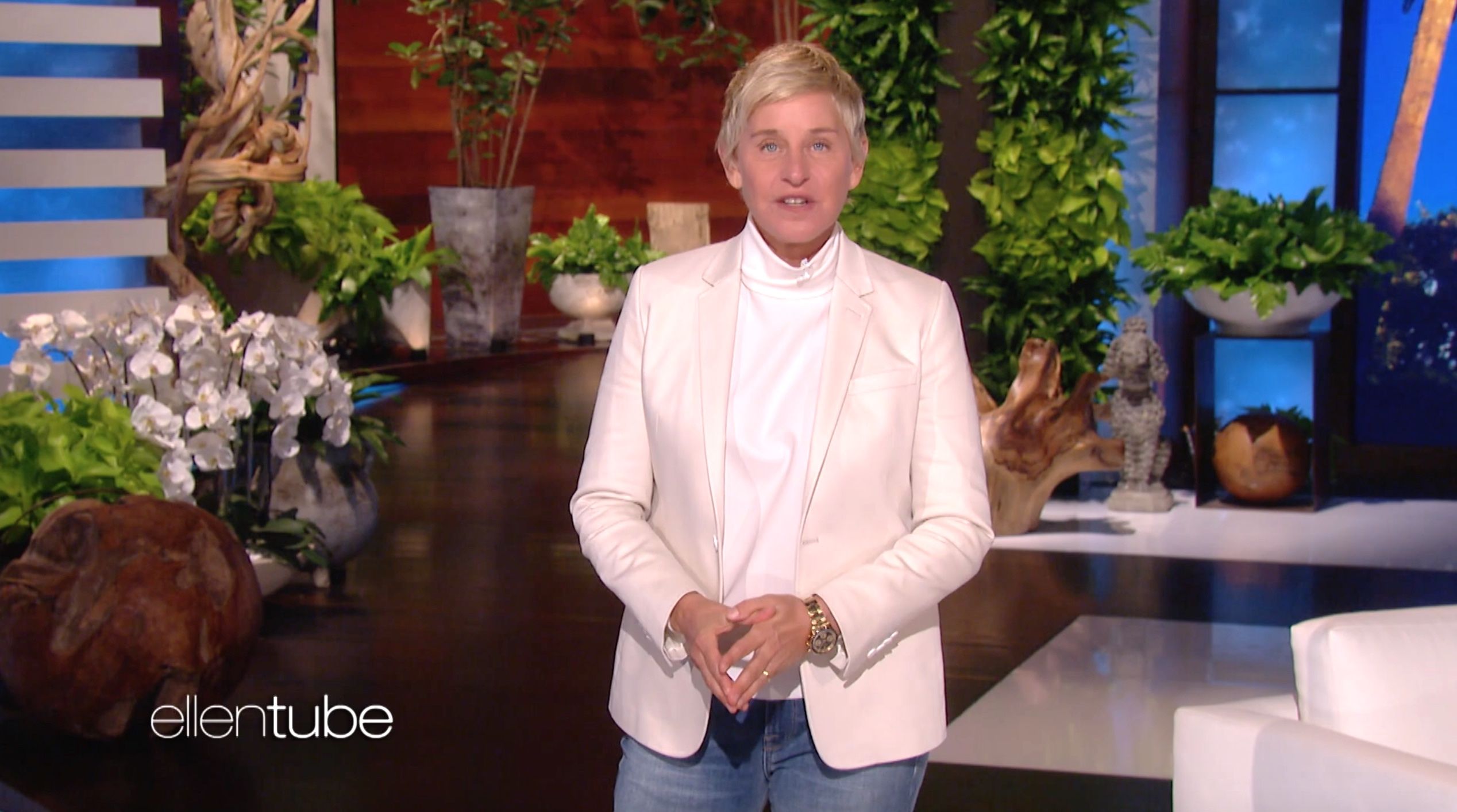 Ellen DeGeneres addresses claims of toxic workplace on air