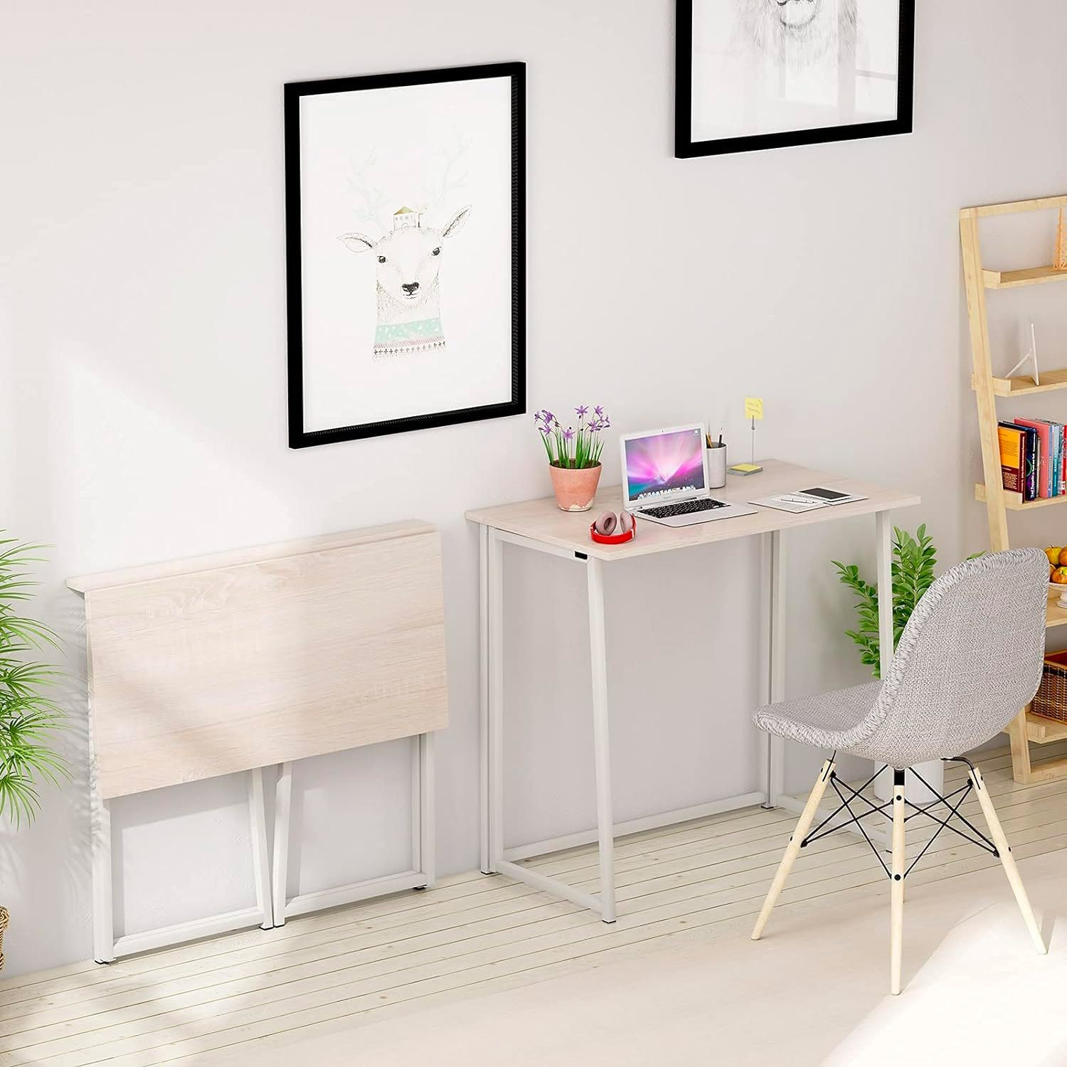 Mesa de escritorio Blanca (L x An x Al: 50 x 90 x 74 cm)