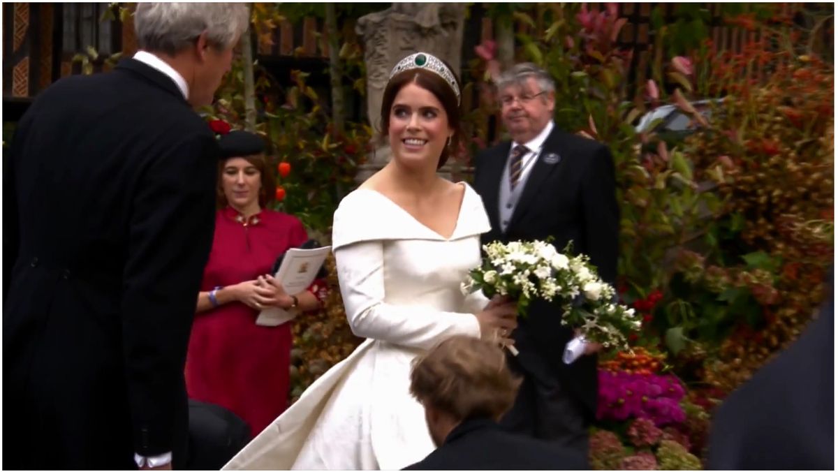 preview for Princess Eugenie arrives at church