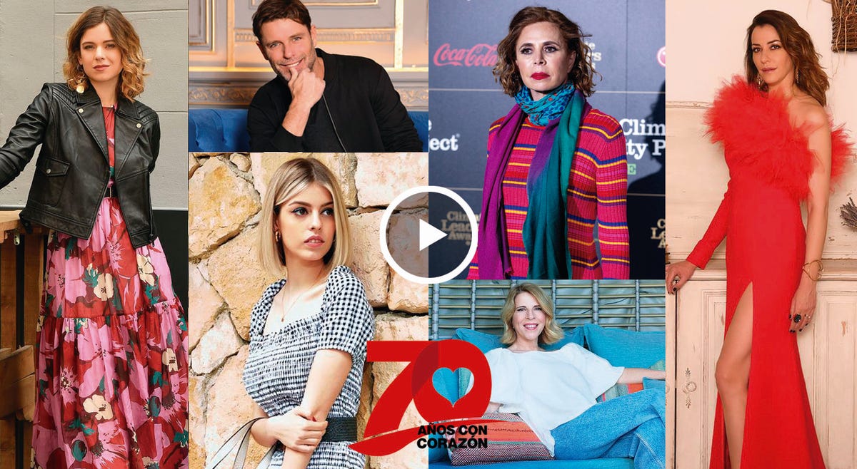 nos felicitan por el 70 aniversario david ascanio, agtaha, nerea de ot, sole giménez, inés saiz y clara garrido