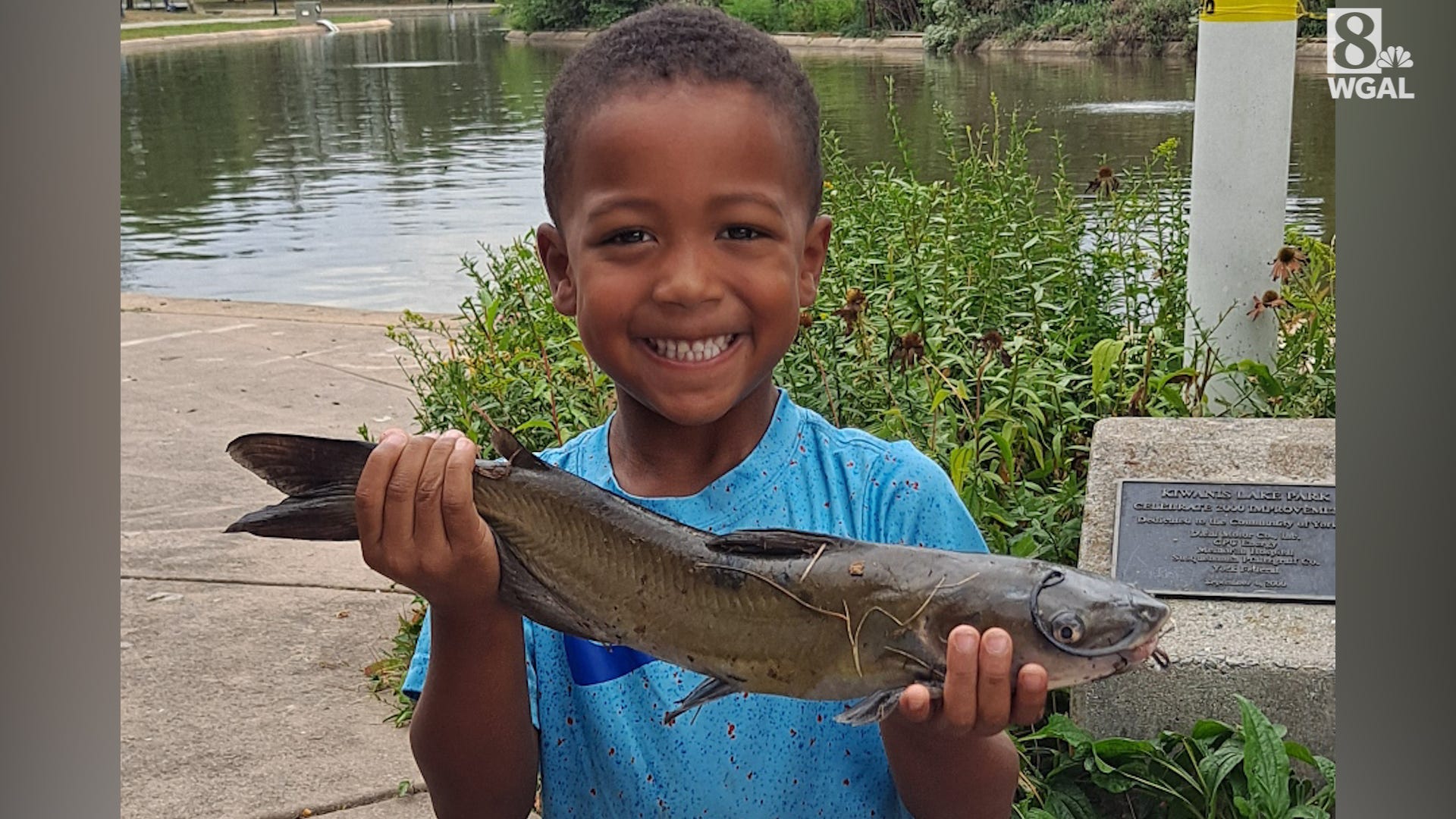 Fishing at Kiwanis Lake during 19th Annual York Watershed Week