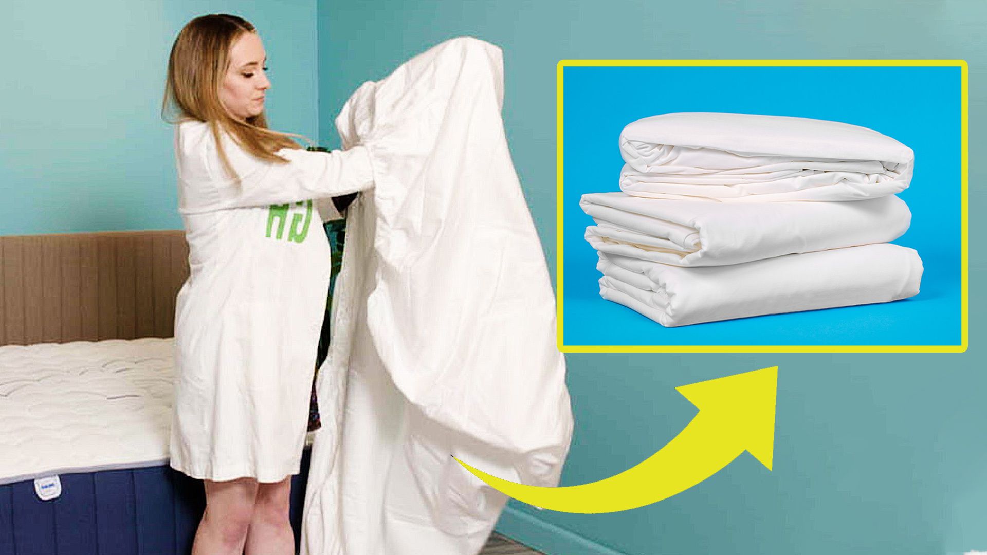 How to Fold a Fitted Sheet - Neatly Fold Elastic Edges in Seconds