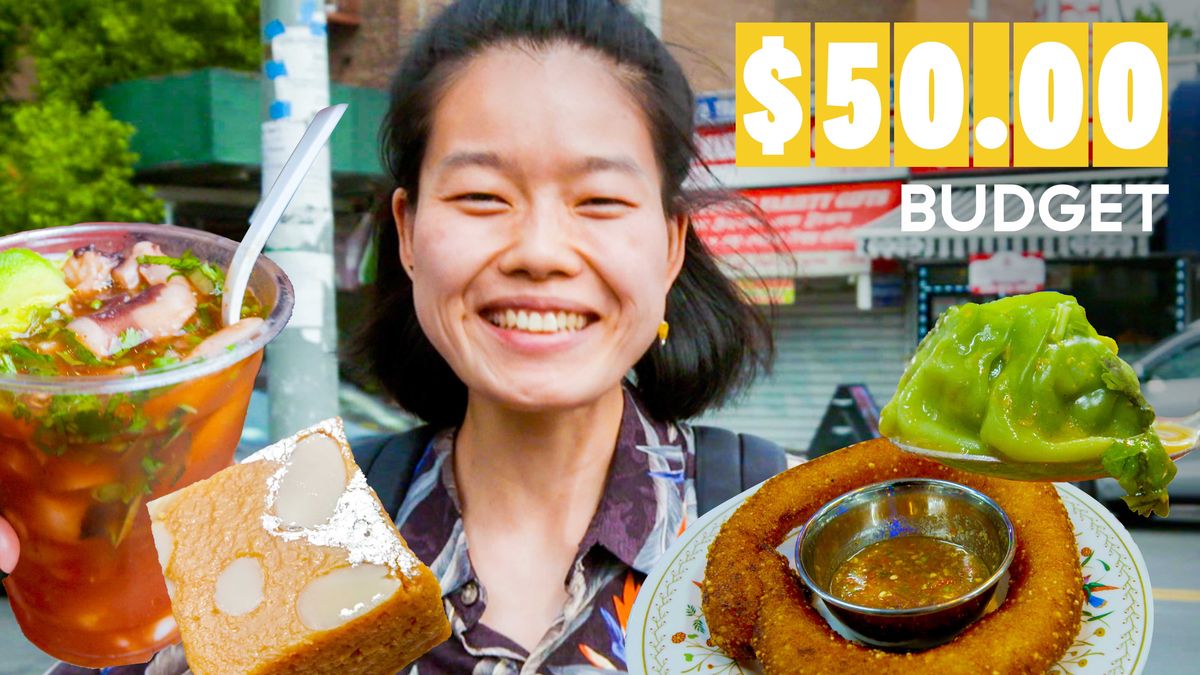 preview for I Ate As Many Different Meals As I Could On A $50 Budget In Queens, NYC