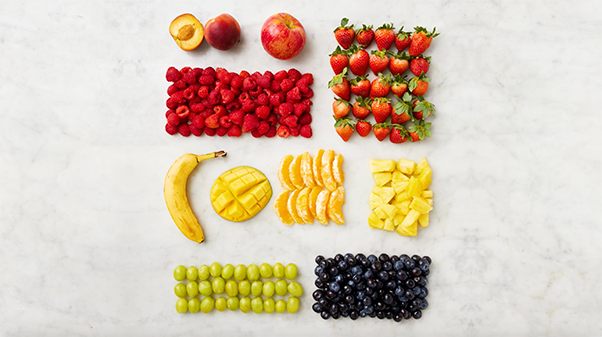 preview for What 100 Calories Of Fresh Fruit Looks Like