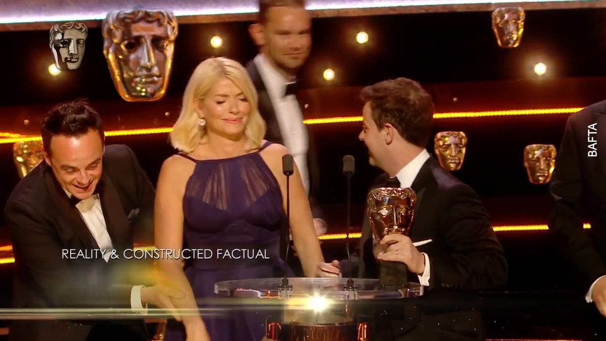 preview for Ant McPartlin pushes Holly Willoughby forward to accept I'm a Celebrity's BAFTA TV Award