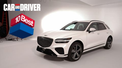 pratinjau untuk 2023 Genesis GV70: Car and Driver 10Best