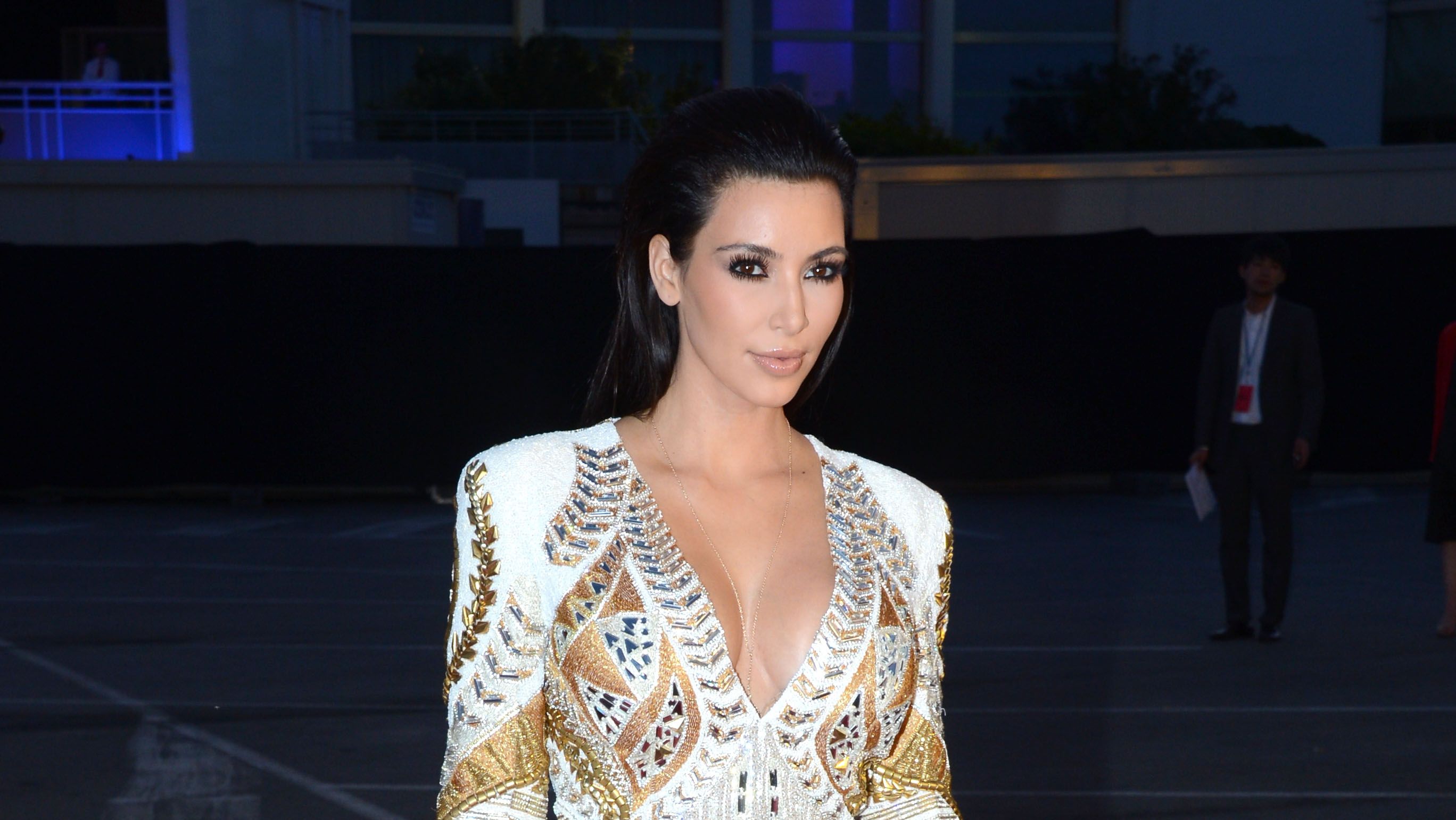 Kim Kardashian's Balenciaga Caution Tape Dress