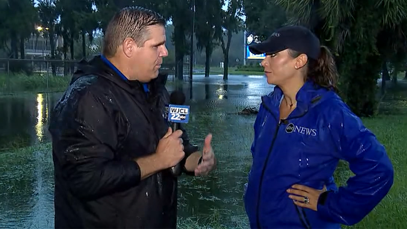 ABC News Chief Meteorologist Ginger Zee in Savannah for Tropical Storm Debby