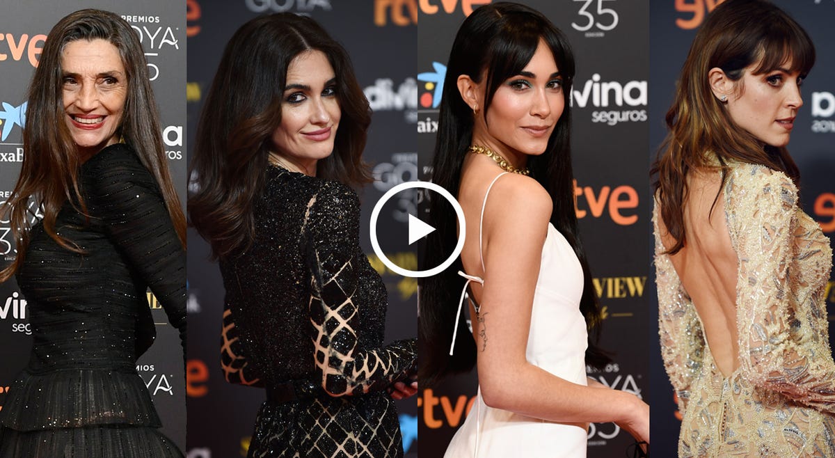 goya 2021 alfombra roja paz vega, angela molina, aitana