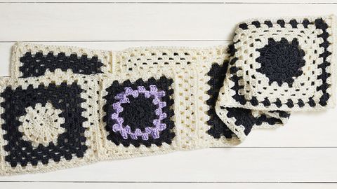 preview for How To Crochet A Granny Square Scarf | Part 2 | Stitch Club