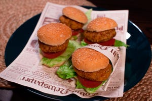 mini hamburguesas veggies de lentejas