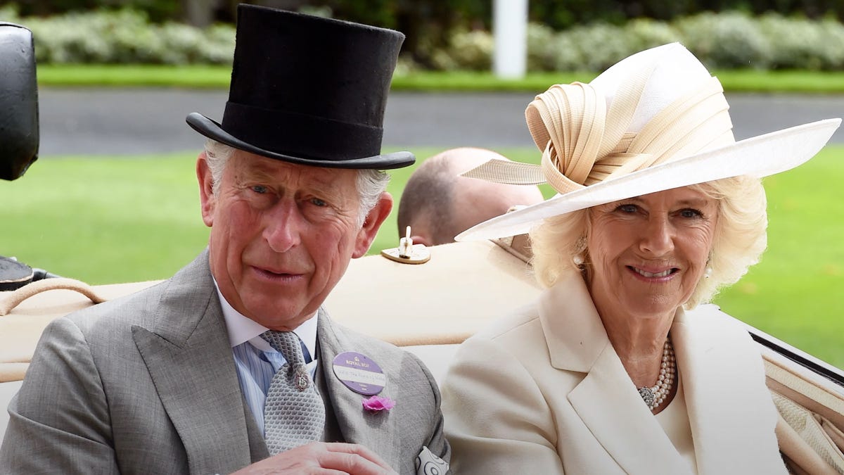 Camilla Parker-Bowles Meets Woman with Chicken on Her Head Photo