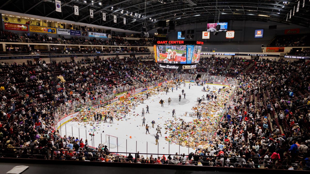 Hershey Bears Teddy Bear Toss Shirt - NVDTeeshirt