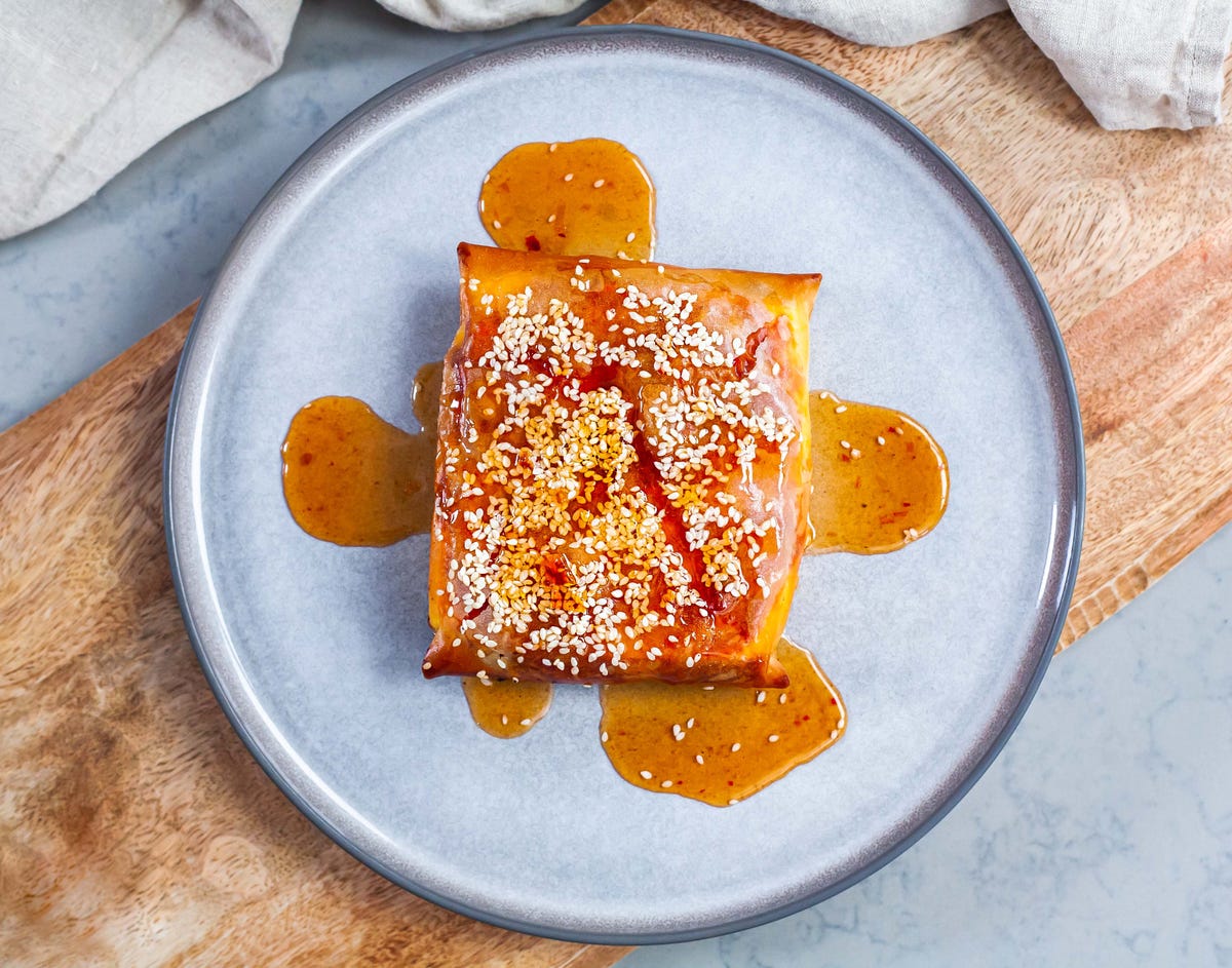 preview for Harissa Honey Filo Wrapped Feta