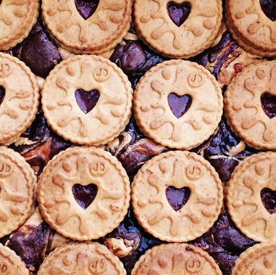 preview for Jammie dodger brownies