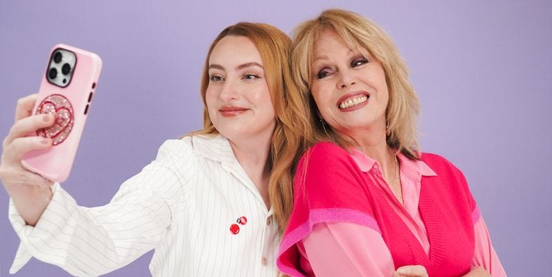 london, united kingdom january 2025 joanna lumley and amelia dimoldenberg star in a special sketch to launch red nose day 2025 celebrating 40 years of comic relief and its iconic pop culture moments, joanna lumley is interrupted by amelia dimoldenberg, whos keen to make sure red nose day is as relevant as possible in 2025 taken in london on the 21st january 2025 photo by daniel lovedaycomic relief