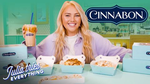 preview for Trying 19 Of The Most Popular Cinnabon Menu Items | Delish