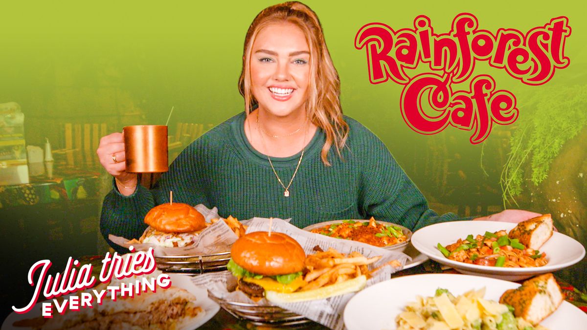 preview for Trying 30 Of The Most Popular Menu Items At Rainforest Cafe | Delish