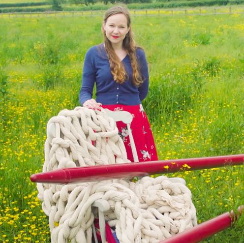 preview for This Woman Knits with the Largest Knitting Needles in the World