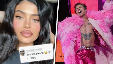 preview for Kylie Jenner Responds To Fan Mocking Her HUGE Lips & Harry Styles REACTS To Queerbaiting
