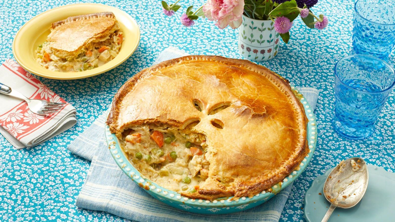 Slow Cooker Chicken or Turkey Pot Pie Crockpot Recipe