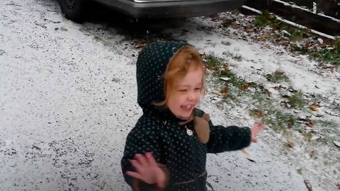 preview for This Little Girl Experiencing Snow For The First Time Is The Best Thing You’ll See All Day!