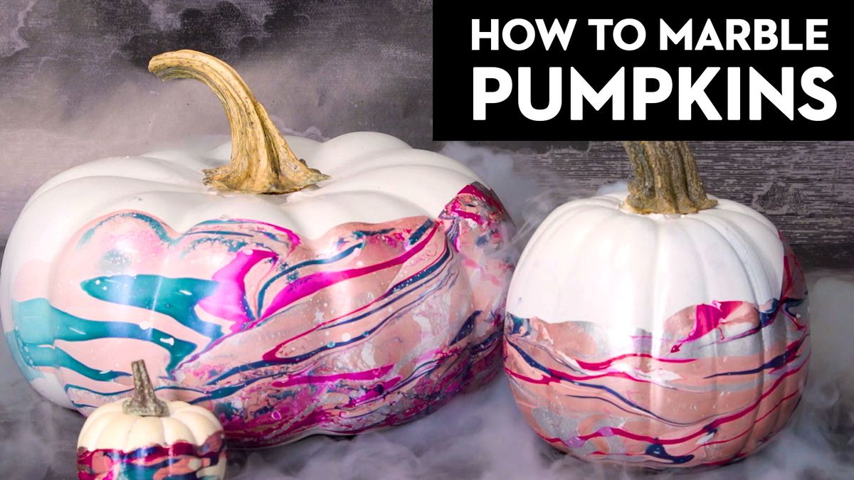 preview for How To Marble A Pumpkin With Nail Polish | Good Houskeeping