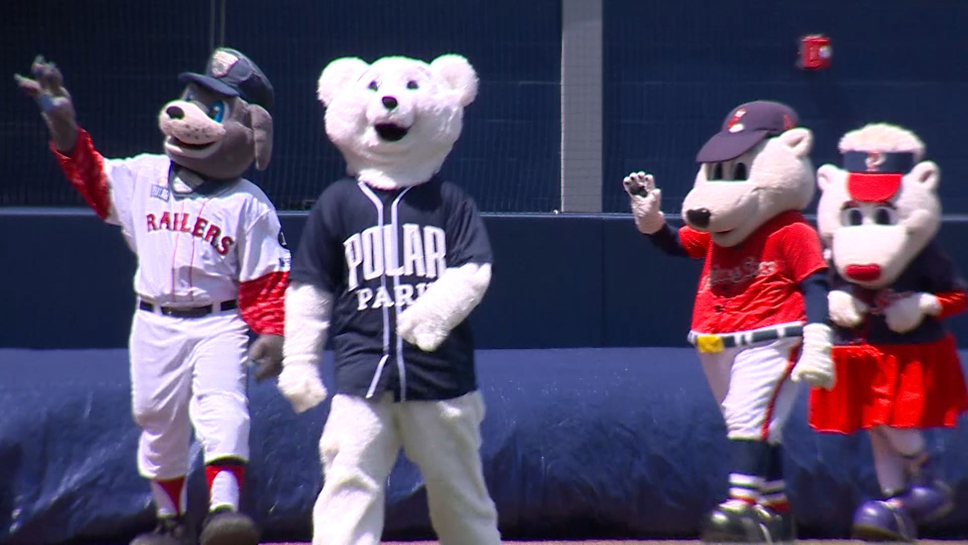Mascot mania at Worcester Red Sox's debut at Polar Park
