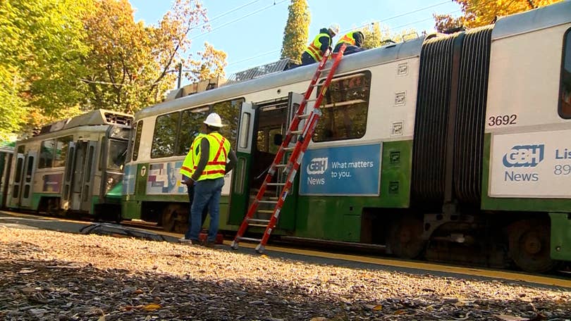 What is a pantograph and why does the MBTA Green Line use them?