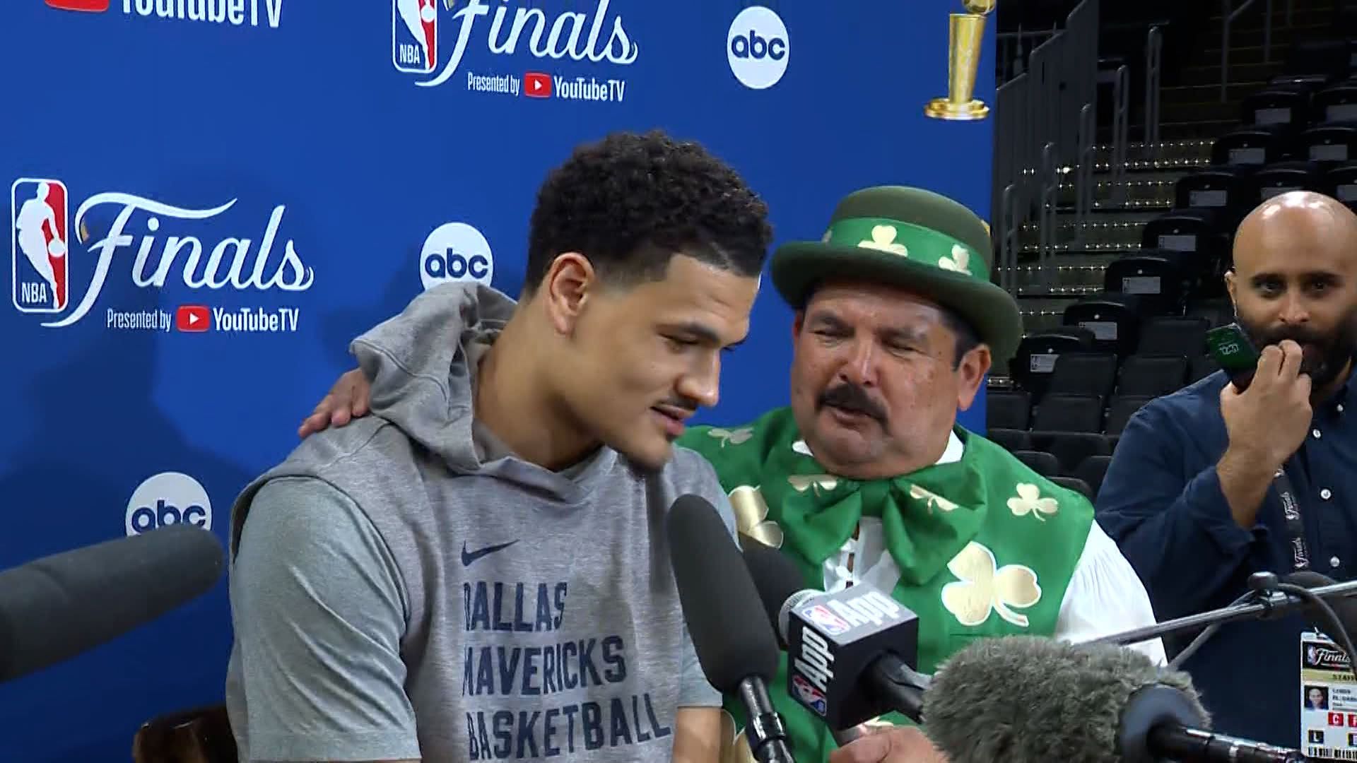 Guillermo asks colorful questions of players during NBA Finals media day