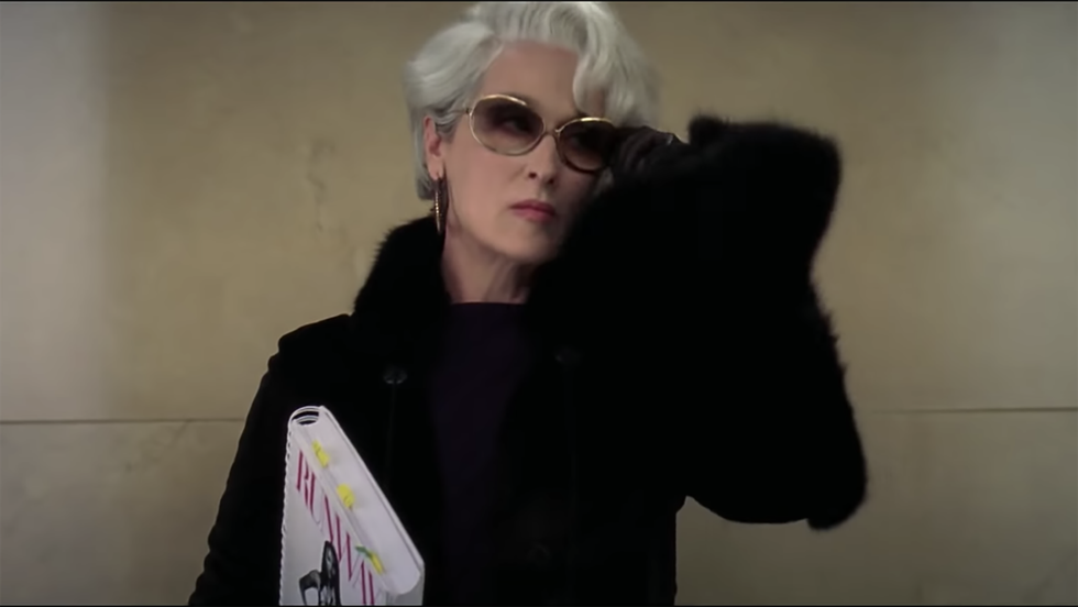 Meryl Streep Devil looks at Prada