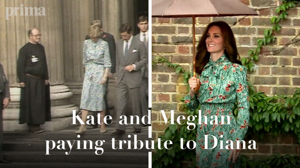 preview for Kate and Meghan paying tribute to Diana
