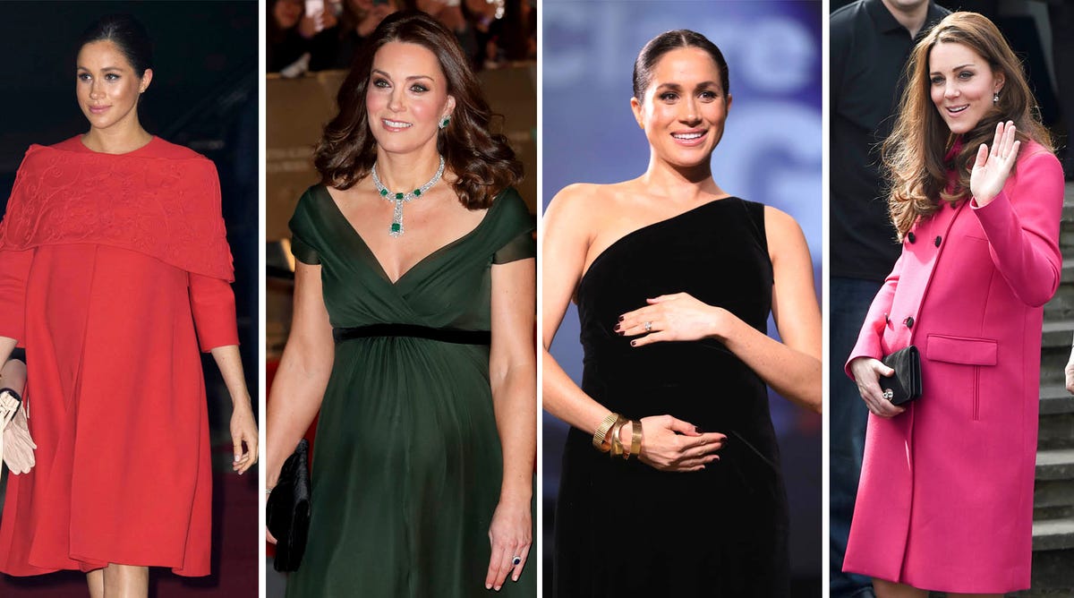 Meghan Markle, Kate Middleton, looks premamá, moda premamá, moda embarazadas, meghan Markle embarazada, Kate Middleton embarazada