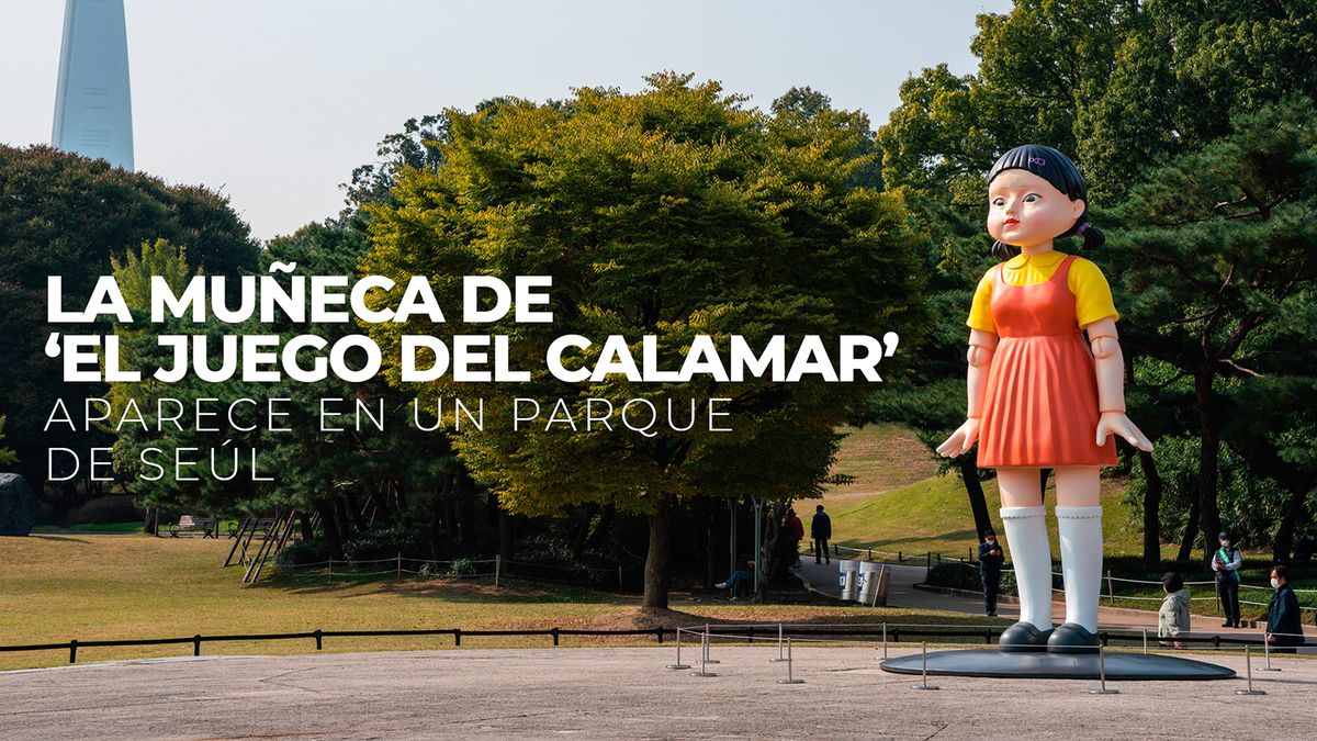 preview for La muñeca de 'El juego del calamar' aparece en un parque de Seúl