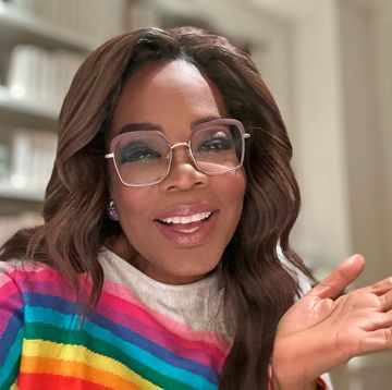 oprah in a rainbow sweater