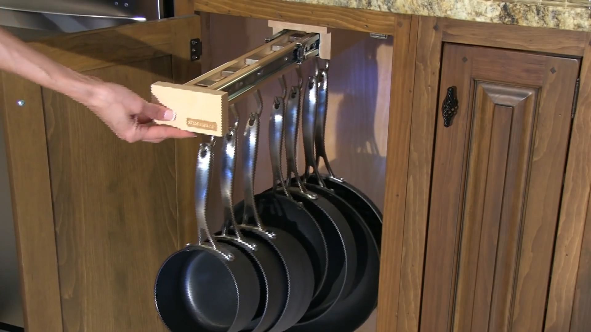 Pull Out Cabinet Rack Cookware Organizer Pots Pans Lids Holder