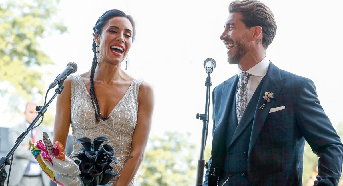 Pilar Rubio, Sergio Ramos, Pilar Rubio y Sergio Ramos, sus primeras palabras tras el 'Sí, quiero', Pilar Rubio y Sergio Ramos, muy enamorados tras el 'Sí, quiero', Primeras palabras de Sergio Ramos y Pilar Rubio tras su boda